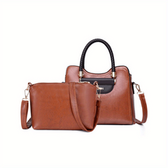 2pcs Retro Style Tote Bag Set for Women