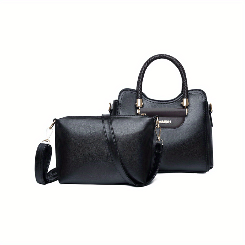 2pcs Retro Style Tote Bag Set for Women