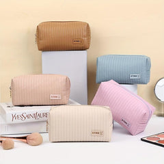 Ultrasonic Embossed Cosmetic Bag Handbag Large Capacity Travel Portable Toiletry