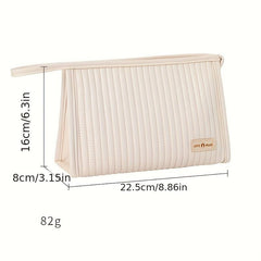 Ultrasonic Embossed Cosmetic Bag Handbag Large Capacity Travel Portable Toiletry