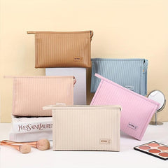 Ultrasonic Embossed Cosmetic Bag Handbag Large Capacity Travel Portable Toiletry