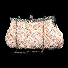 Rhinestone Decor Evening Bag Women's Handbag Purse Chain for Party Wedding