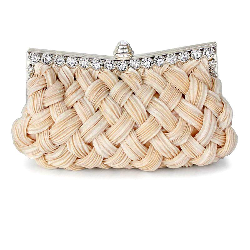 Rhinestone Decor Evening Bag Women's Handbag Purse Chain for Party Wedding