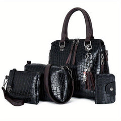 Leopard Tote Bag Vintage Large Capacity Satchel Women's Handbag