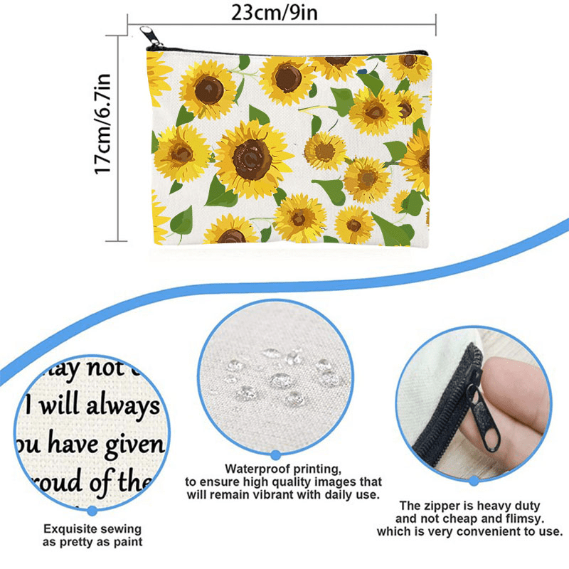 Sunflower Flowers Toiletry Bag for Men and Women