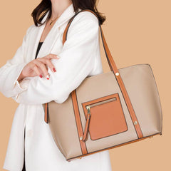 3PCS Vintage Classic Tote Bag Shoulder Satchel Purse