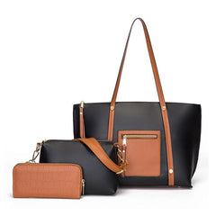 3PCS Vintage Classic Tote Bag Shoulder Satchel Purse