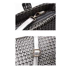 5 Pcs Classic Bag Sets Solid Embossed Tote Bag & Satchel Bag & Long Wallets