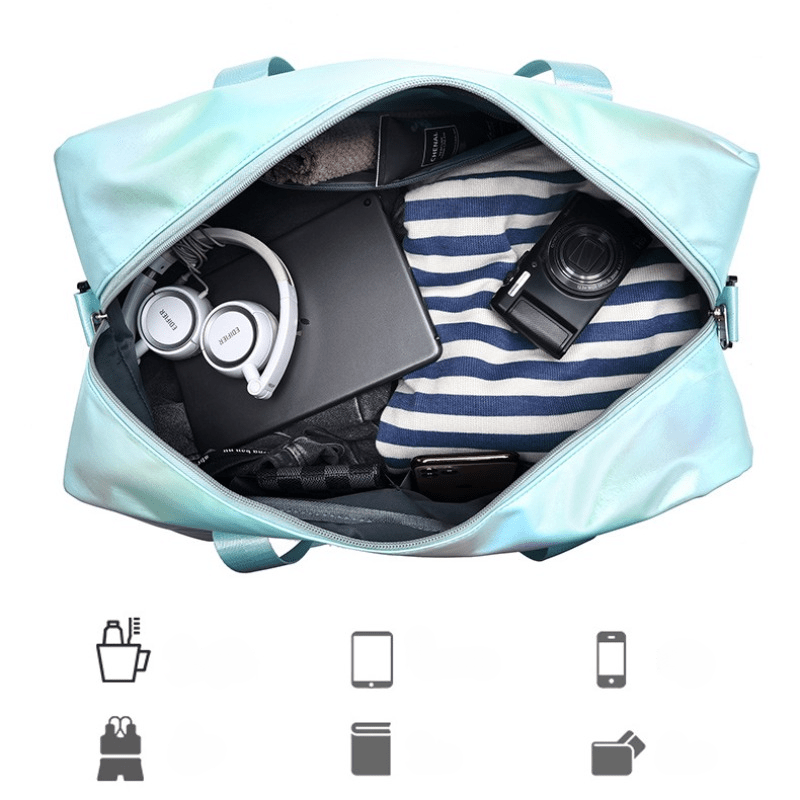 Large Capacity Carry on Tote Nylon Lightweight Luggage Weekender Bag
