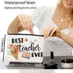 Teacher Makeup Pouch Cosmetic Bags Christmas Gift