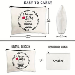 Love You Sister Cosmetic Bag