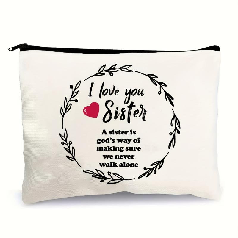 Love You Sister Cosmetic Bag