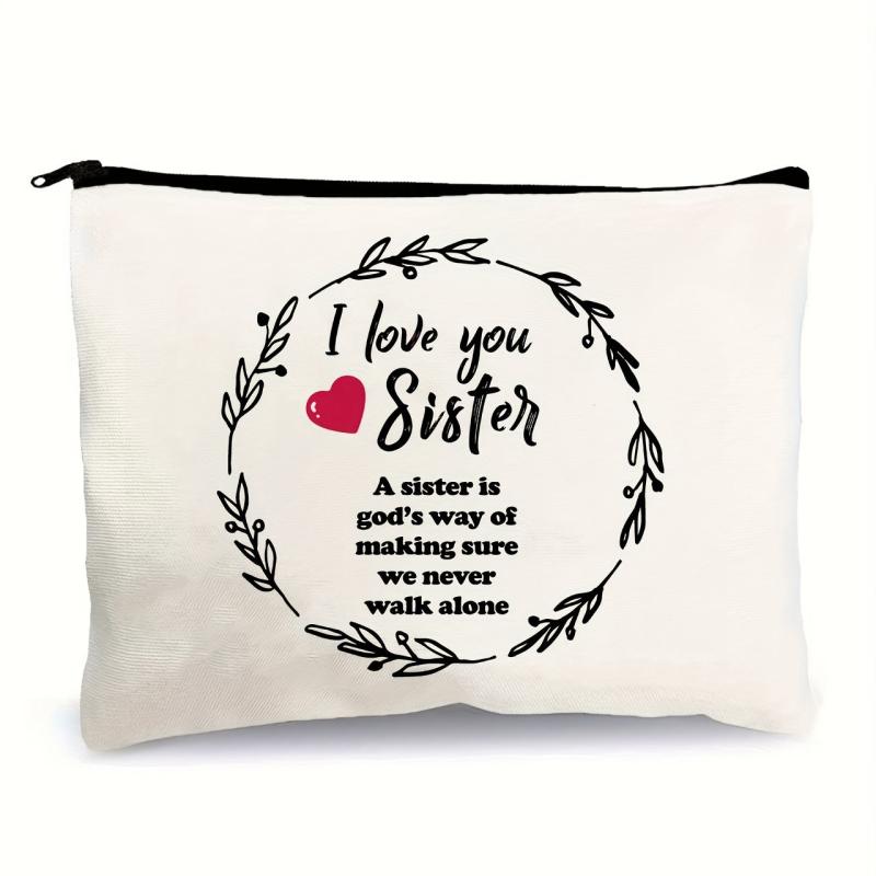 Love You Sister Cosmetic Bag