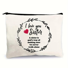 Love You Sister Cosmetic Bag