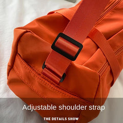 Casual Sports Zipper Bag Stylish Barrel Bag Lightweight Shoulder Bag
