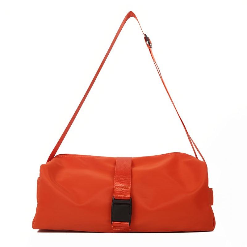 Casual Sports Zipper Bag Stylish Barrel Bag Lightweight Shoulder Bag
