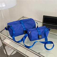 Casual Sports Zipper Bag Stylish Barrel Bag Lightweight Shoulder Bag