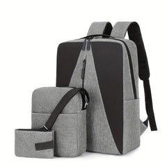 3pcs Large Capacity Backpack Crossbody Bag Purse Set Lightweight Travel