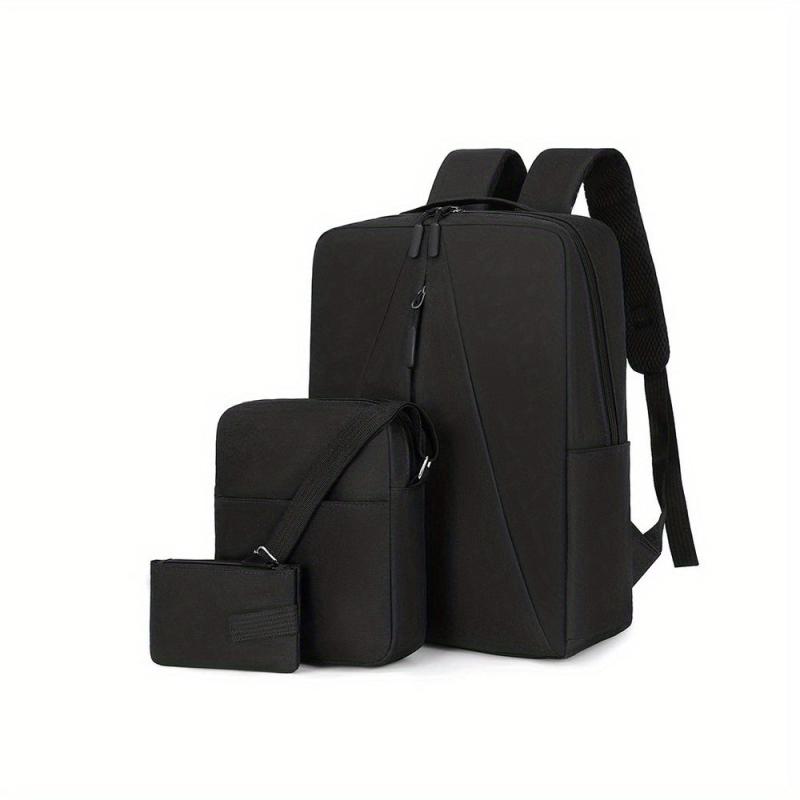 3pcs Large Capacity Backpack Crossbody Bag Purse Set Lightweight Travel