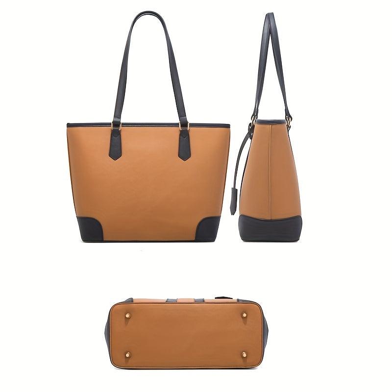 4-Piece Large Capacity Bag Set - Tote Bag & Purse