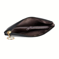 Double Zipper Clutch Purse Long Wallet Small Wrist Bag