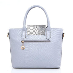 6pcs Crocodile Pattern Handbag Set with Tote, Crossbody, Clutch, Wallet