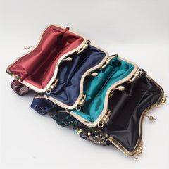 Sequins Velvet Evening Bag Clutch Purse for Wedding Party