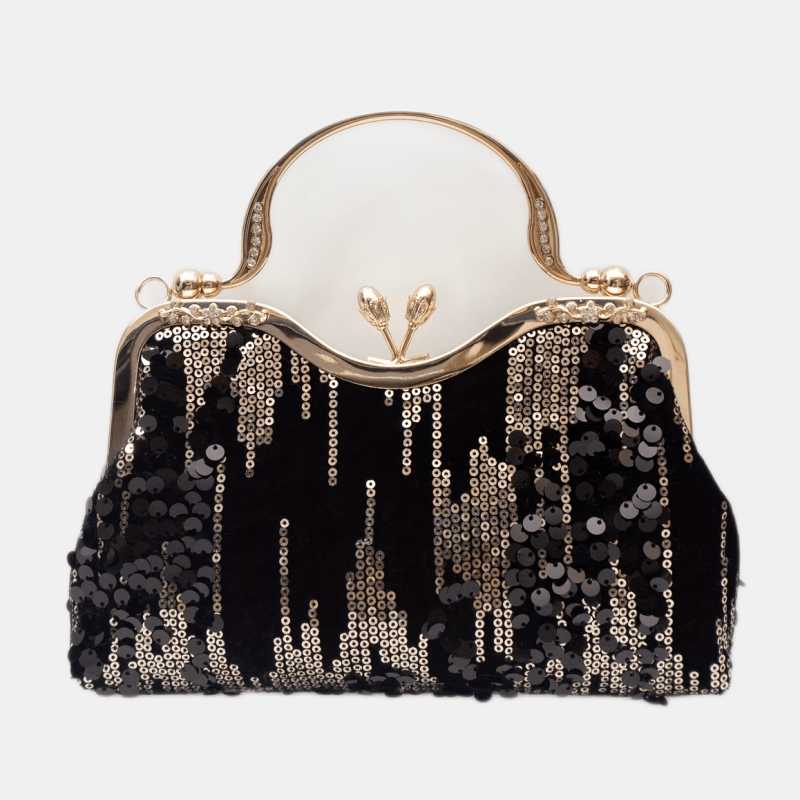 Sequins Velvet Evening Bag Clutch Purse for Wedding Party