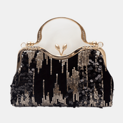 Sequins Velvet Evening Bag Clutch Purse for Wedding Party