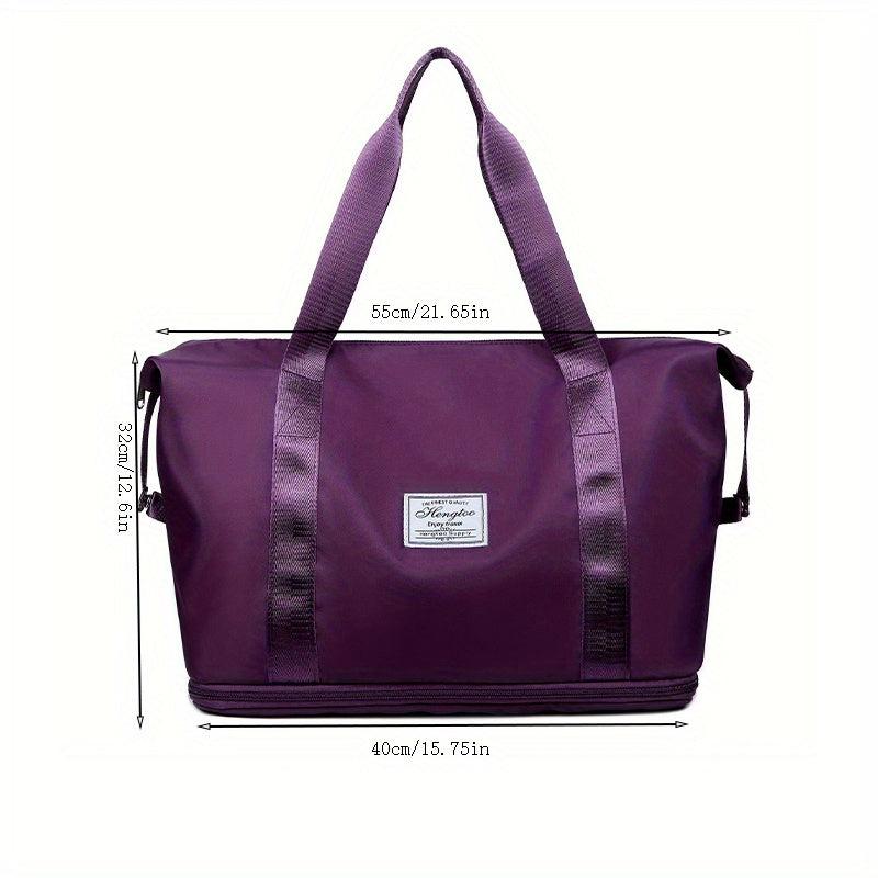 Large Capacity Weekender Bag Lightweight Nylon Sports Gym Duffel Bag