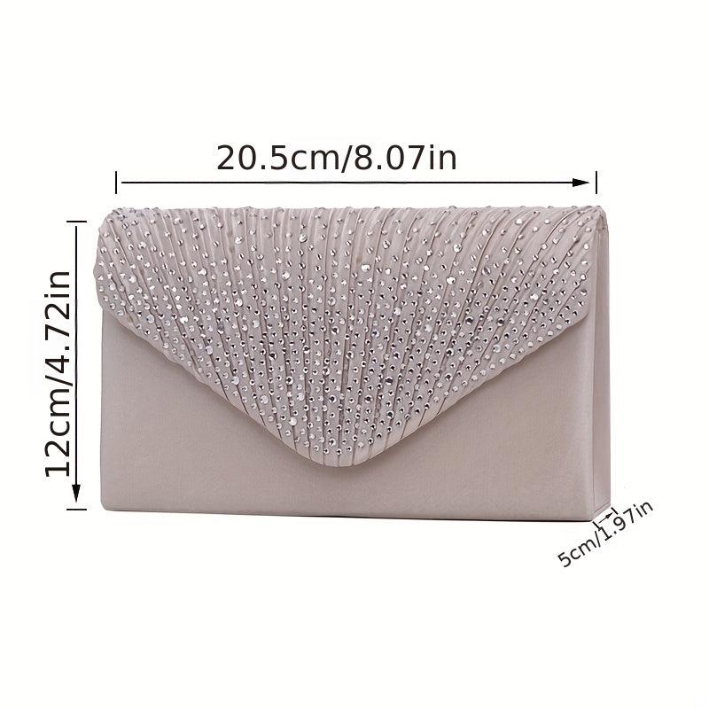 Square Evening Bag Chain Envelope Prom Purse Clutch Bag For Wedding Party