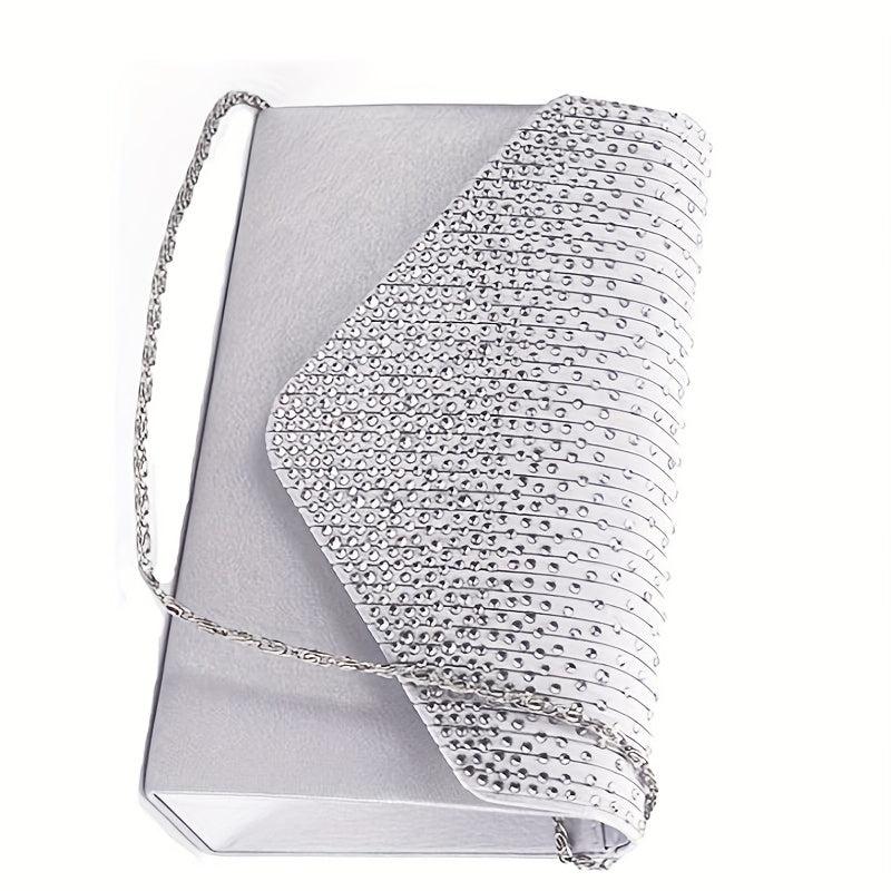 Square Evening Bag Chain Envelope Prom Purse Clutch Bag For Wedding Party