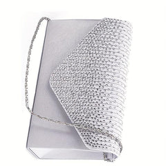 Square Evening Bag Chain Envelope Prom Purse Clutch Bag For Wedding Party