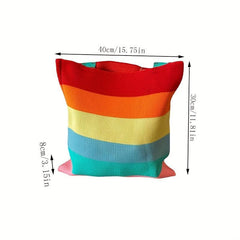 Colorful Striped Shopping Tote Bag