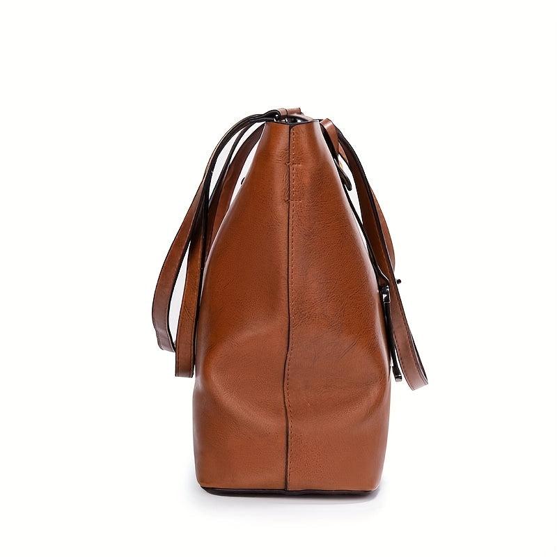 3PCS Vintage Tote Bag Set Large Capacity Hobo Bag Women's Shoulder Purse