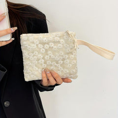 Daisy Pattern Coin Purse Zipper Clutch Wallet Women Short Pouch