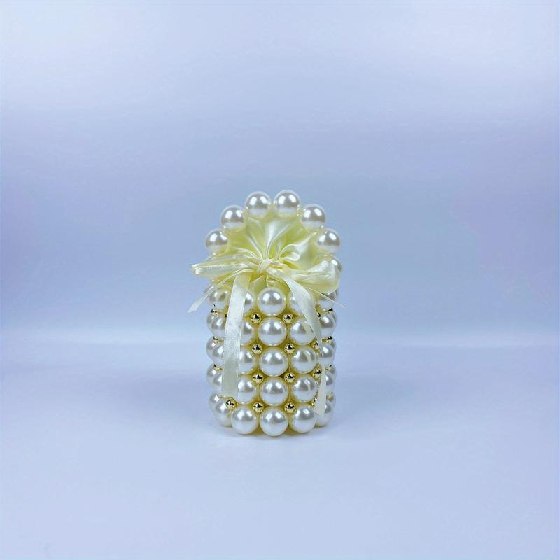 Beaded Bucket Bag Acrylic Evening Handbag Wedding Prom