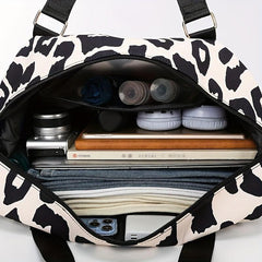 Cow Print Travel Duffle Bag Large Capacity Sports Gym Bag