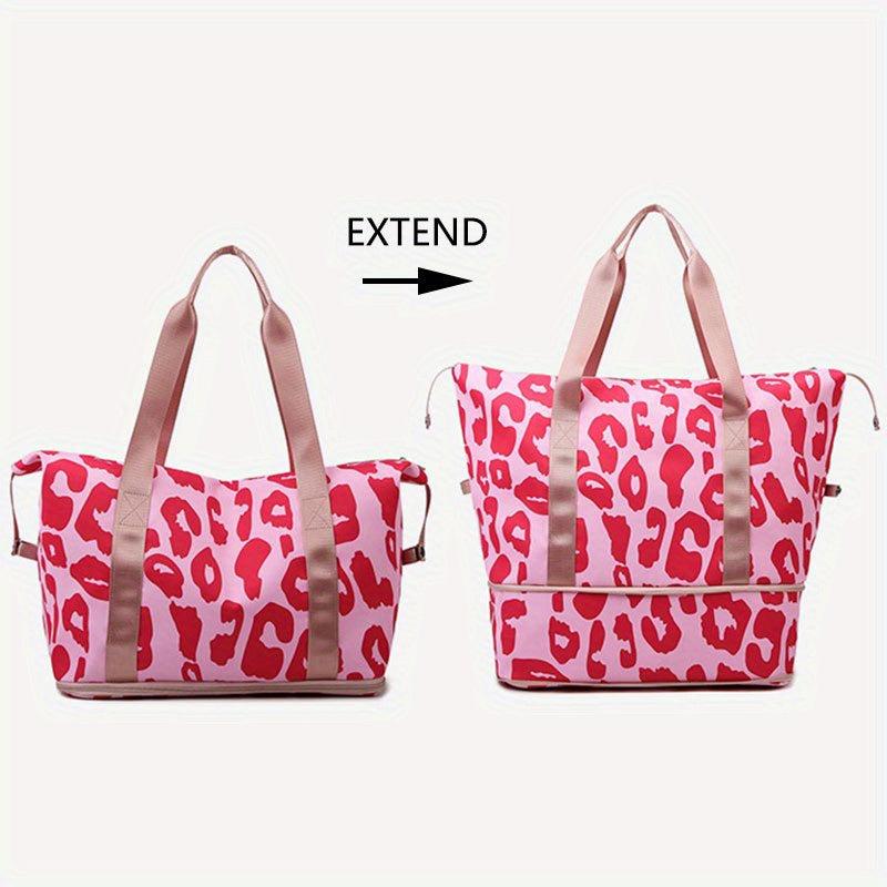 Cow Print Travel Duffle Bag Large Capacity Sports Gym Bag