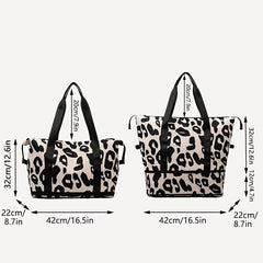 Cow Print Travel Duffle Bag Large Capacity Sports Gym Bag