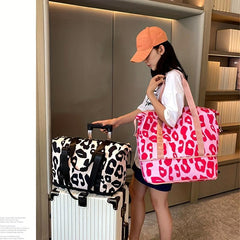 Cow Print Travel Duffle Bag Large Capacity Sports Gym Bag