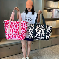 Cow Print Travel Duffle Bag Large Capacity Sports Gym Bag