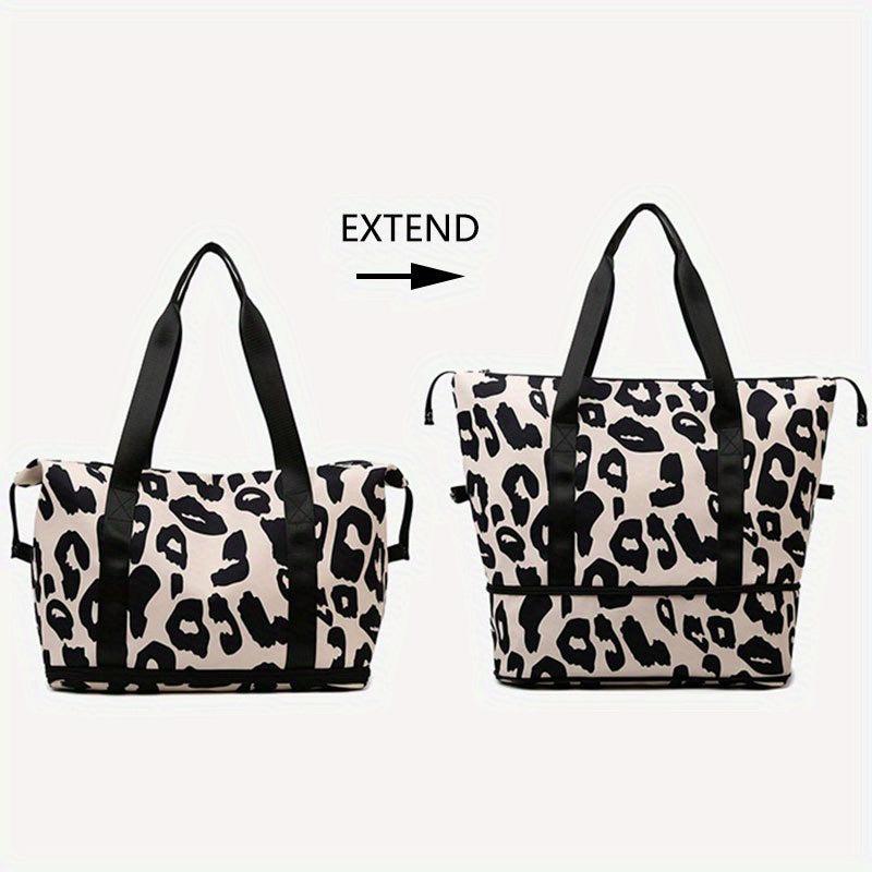 Cow Print Travel Duffle Bag Large Capacity Sports Gym Bag
