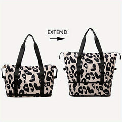 Cow Print Travel Duffle Bag Large Capacity Sports Gym Bag
