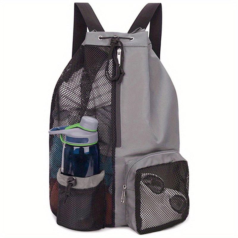 Mesh Drawstring Gym Backpack Large Capacity Lightweight Sports Bag