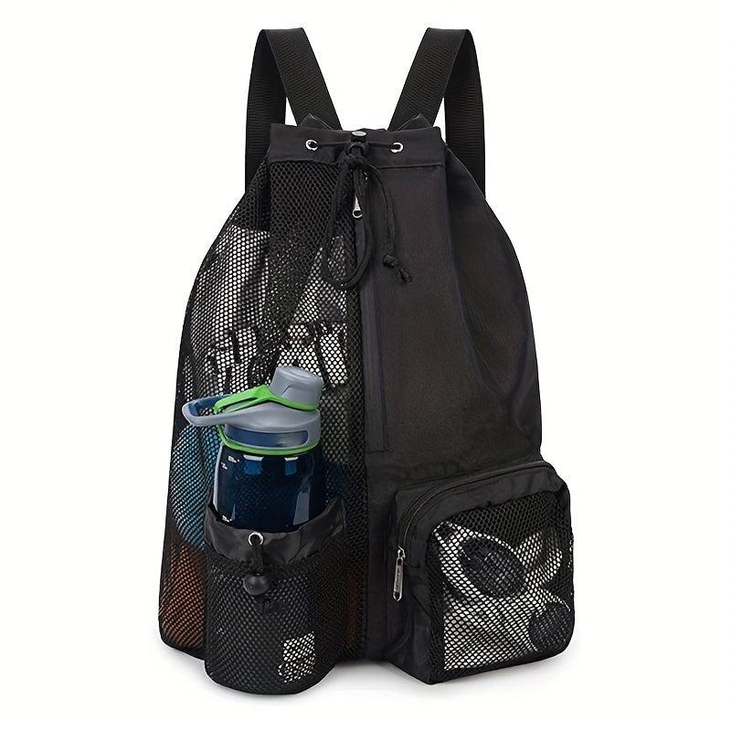 Mesh Drawstring Gym Backpack Large Capacity Lightweight Sports Bag