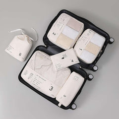 6 Pcs Travel Luggage Bag Sets Lightweight Clothes Organizers