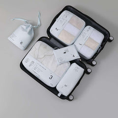 6 Pcs Travel Luggage Bag Sets Lightweight Clothes Organizers