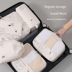 6 Pcs Travel Luggage Bag Sets Lightweight Clothes Organizers