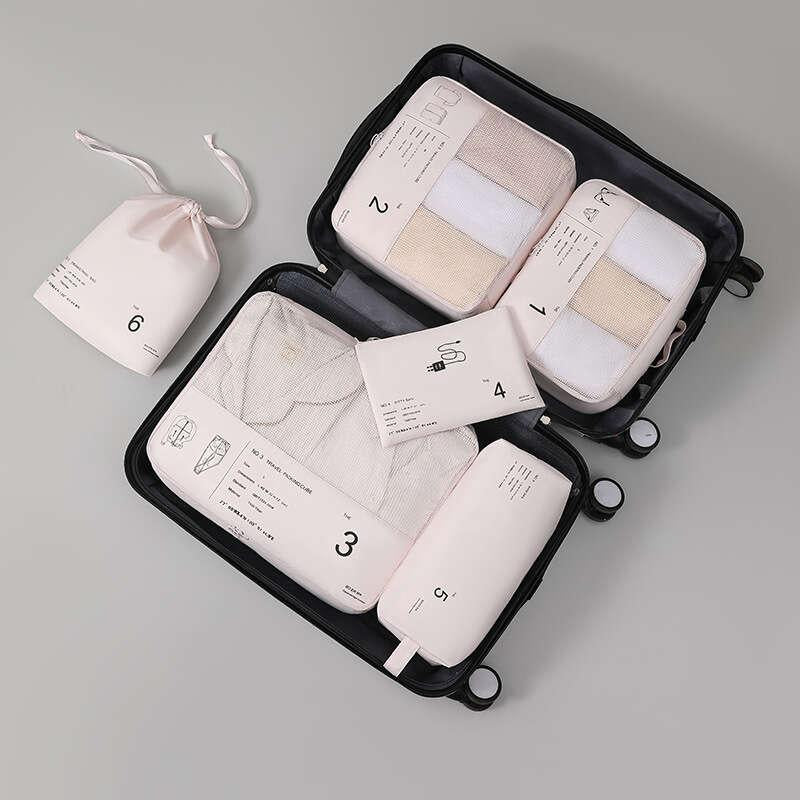 6 Pcs Travel Luggage Bag Sets Lightweight Clothes Organizers